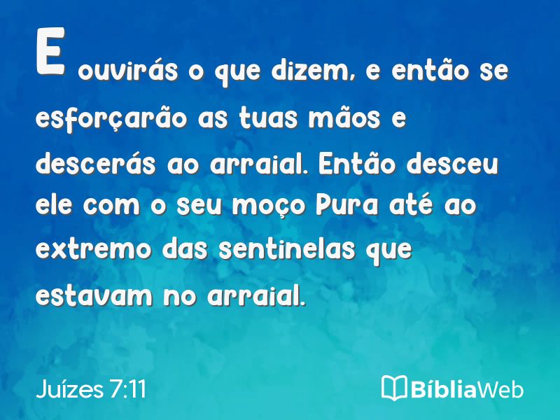 Juízes 7:11 em imagem para compartilhar