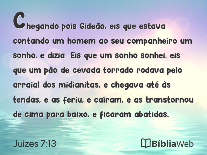Juízes 7:13 em imagem para compartilhar