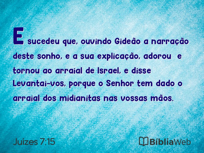 Juízes 7:15 em imagem para compartilhar