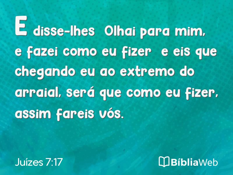 Juízes 7:17 em imagem para compartilhar