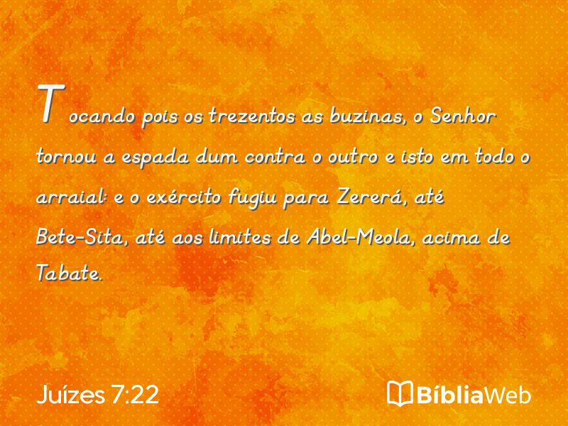 Juízes 7:22 em imagem para compartilhar
