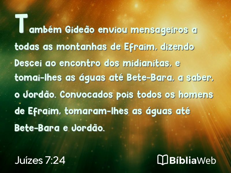 Juízes 7:24 em imagem para compartilhar