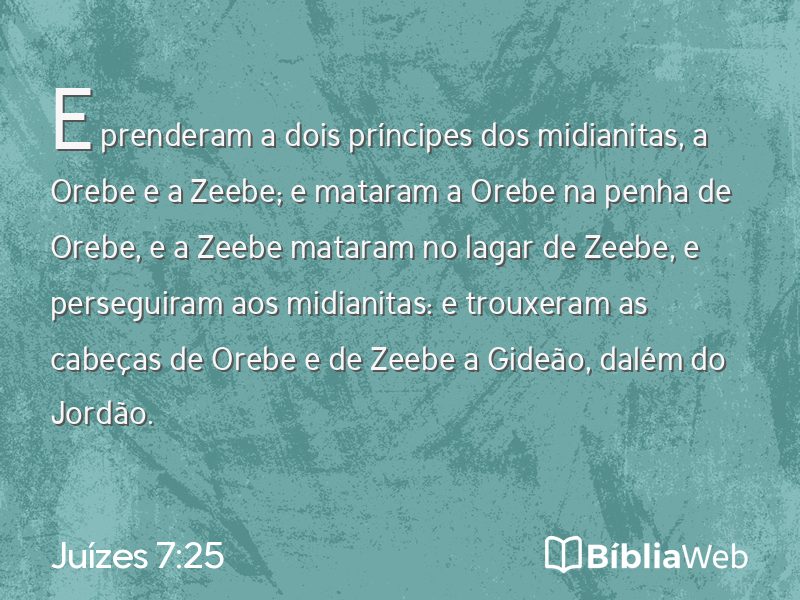 Juízes 7:25 em imagem para compartilhar