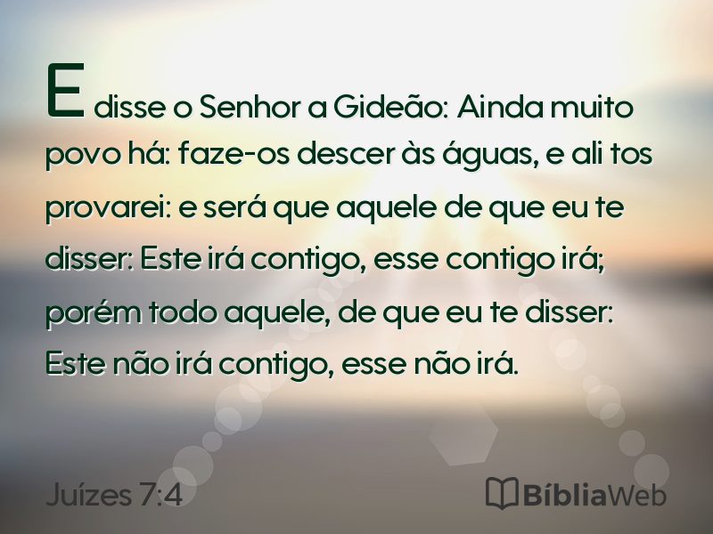 Juízes 7:4 em imagem para compartilhar