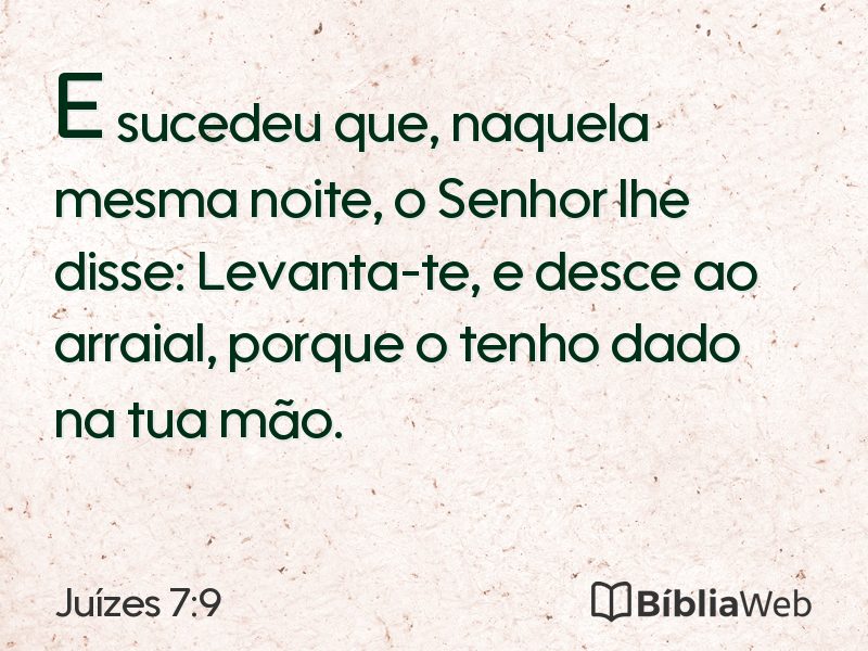 Juízes 7:9 em imagem para compartilhar