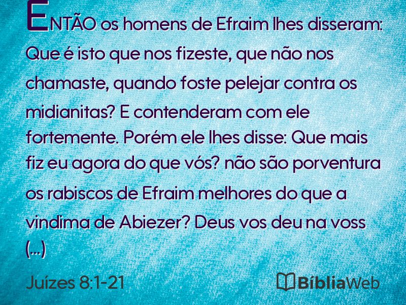 Juízes 8:1-21 em imagem para compartilhar