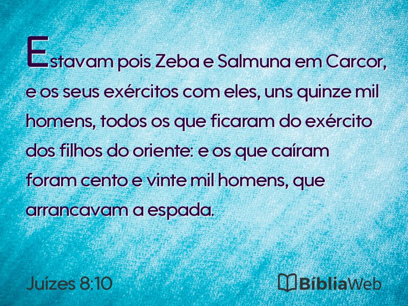Juízes 8:10 em imagem para compartilhar