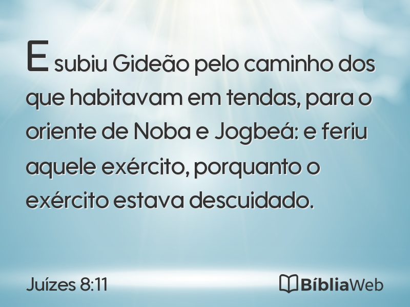 Juízes 8:11 em imagem para compartilhar