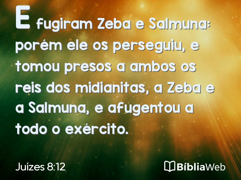 Juízes 8:12 em imagem para compartilhar