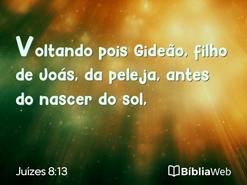 Juízes 8:13 em imagem para compartilhar