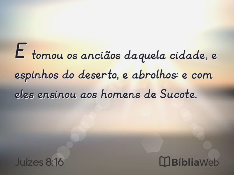 Juízes 8:16 em imagem para compartilhar