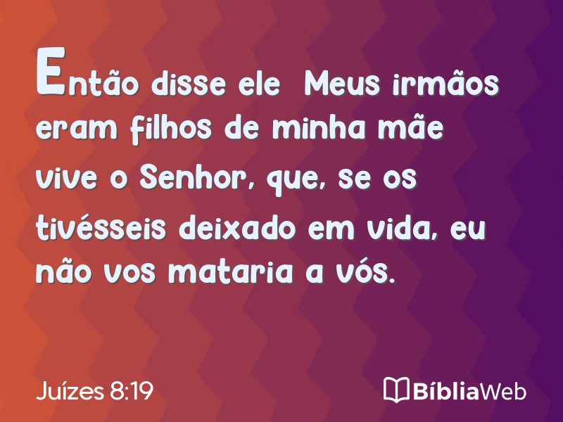 Juízes 8:19 em imagem para compartilhar