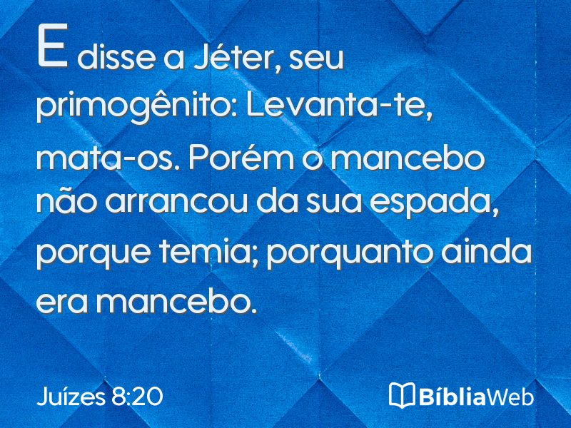 Juízes 8:20 em imagem para compartilhar