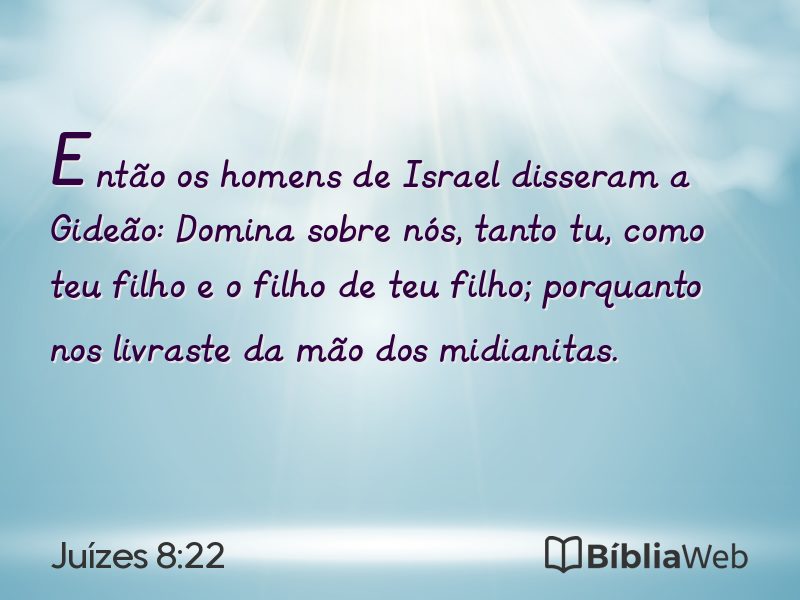 Juízes 8:22 em imagem para compartilhar