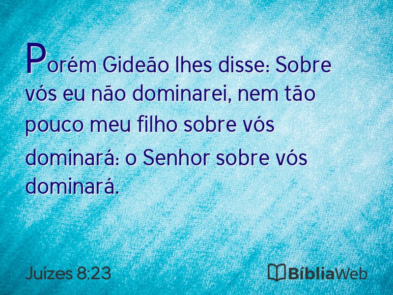 Juízes 8:23 em imagem para compartilhar