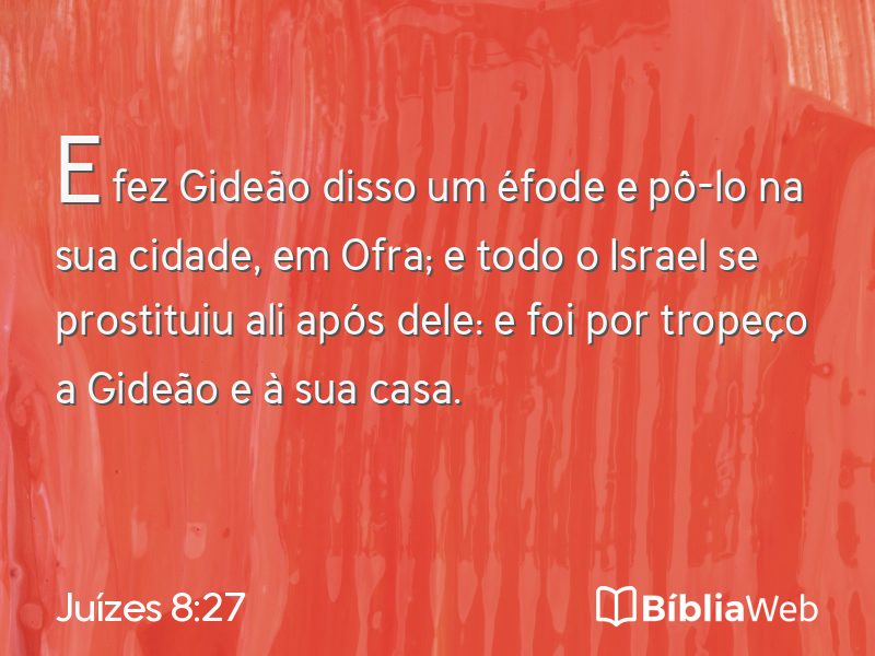 Juízes 8:27 em imagem para compartilhar