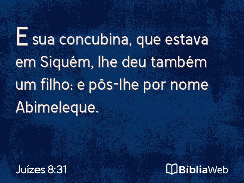 Juízes 8:31 em imagem para compartilhar