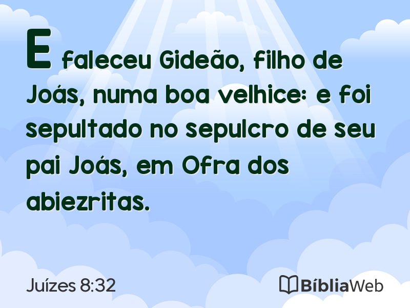 Juízes 8:32 em imagem para compartilhar