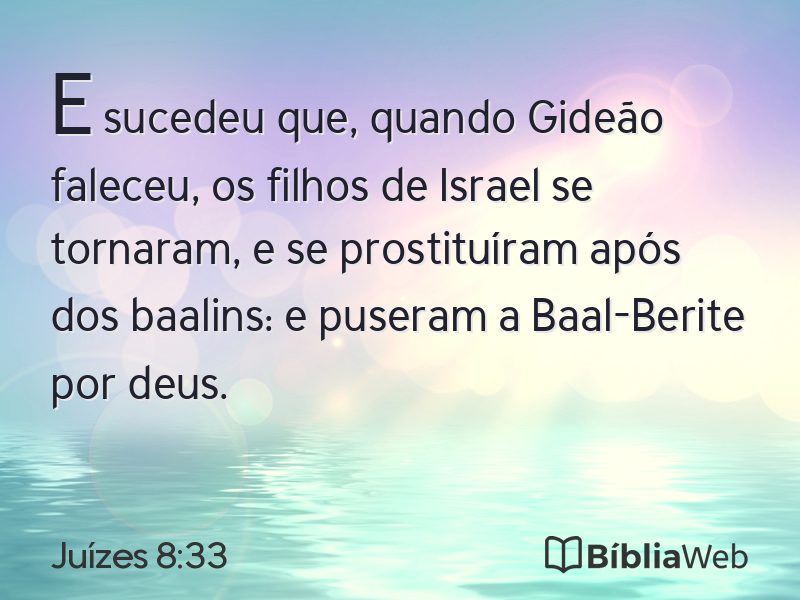 Juízes 8:33 em imagem para compartilhar