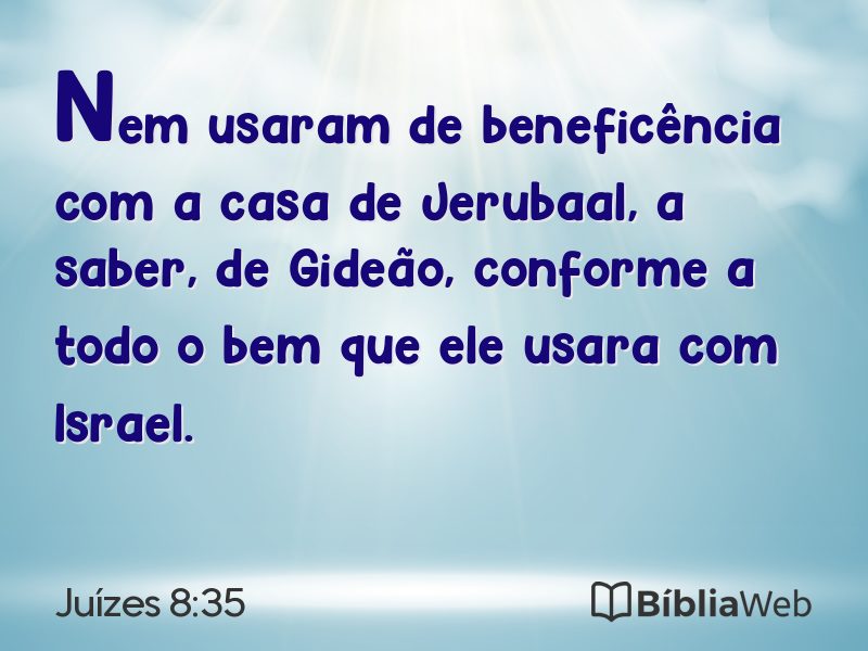 Juízes 8:35 em imagem para compartilhar
