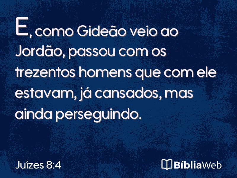 Juízes 8:4 em imagem para compartilhar