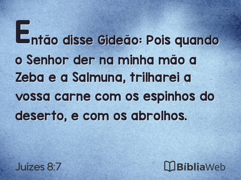 Juízes 8:7 em imagem para compartilhar