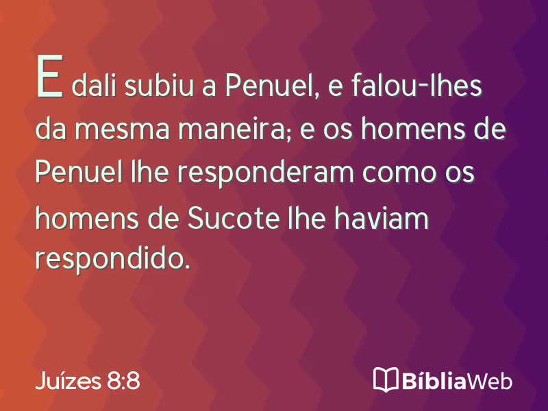 Juízes 8:8 em imagem para compartilhar
