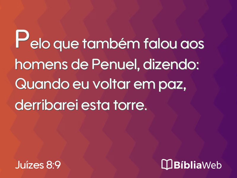 Juízes 8:9 em imagem para compartilhar