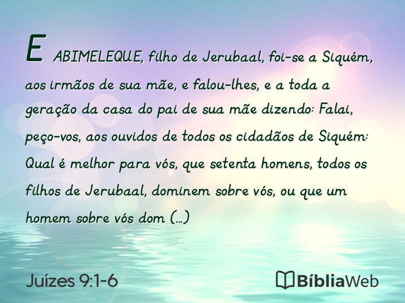 Juízes 9:1-6 em imagem para compartilhar