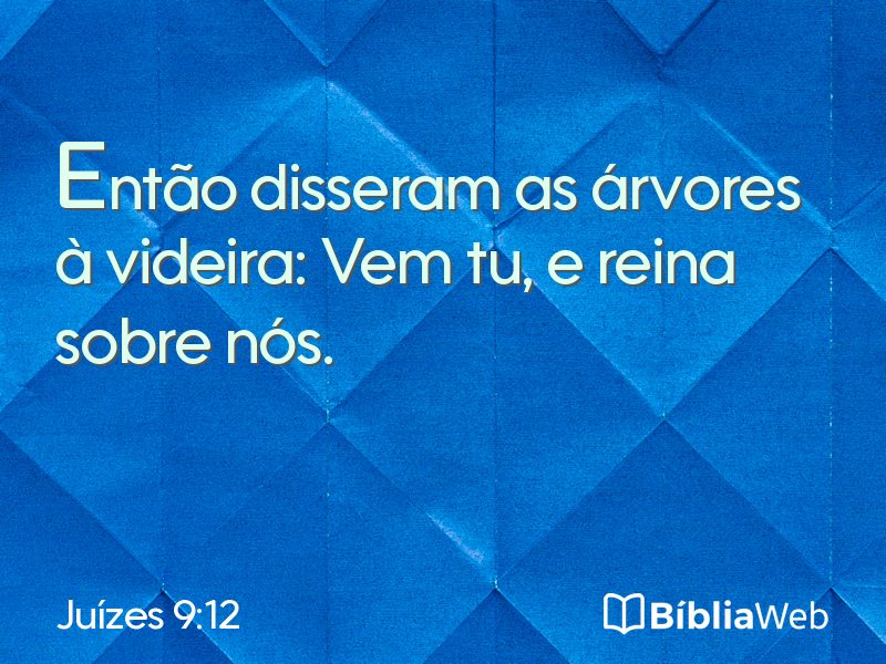 Juízes 9:12 em imagem para compartilhar