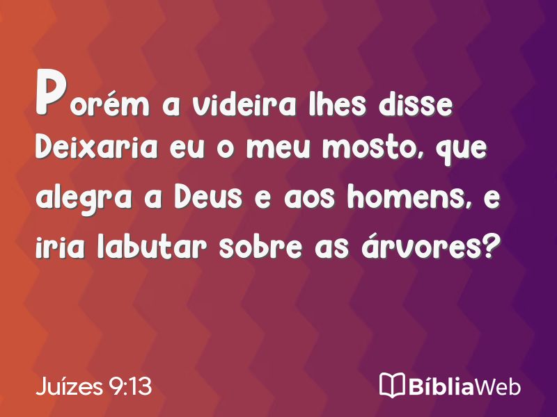 Juízes 9:13 em imagem para compartilhar