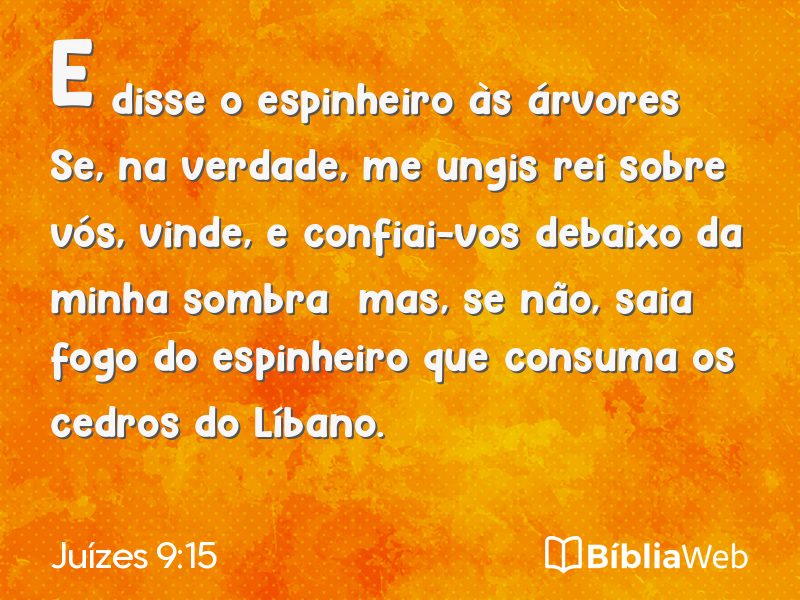 Juízes 9:15 em imagem para compartilhar
