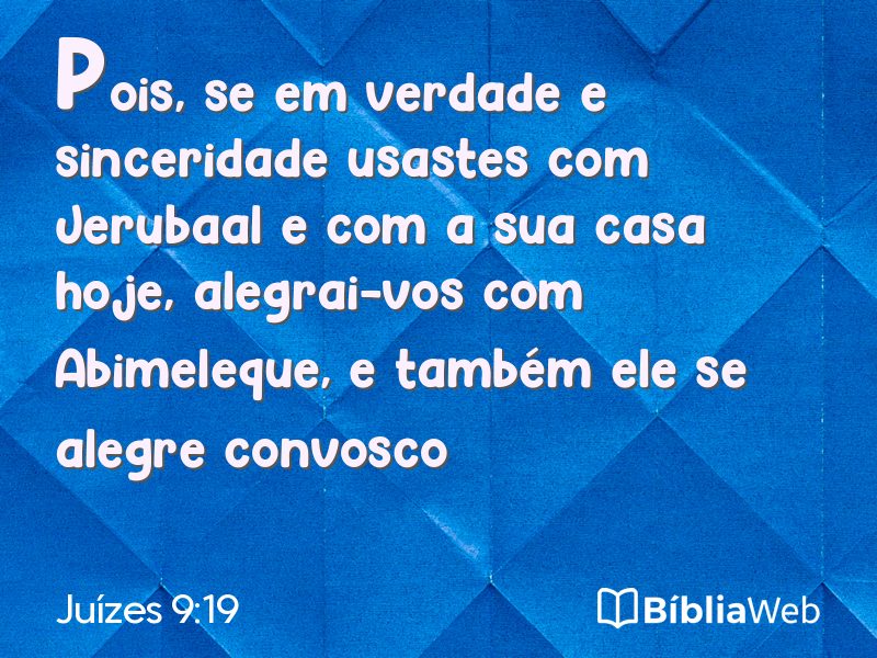 Juízes 9:19 em imagem para compartilhar