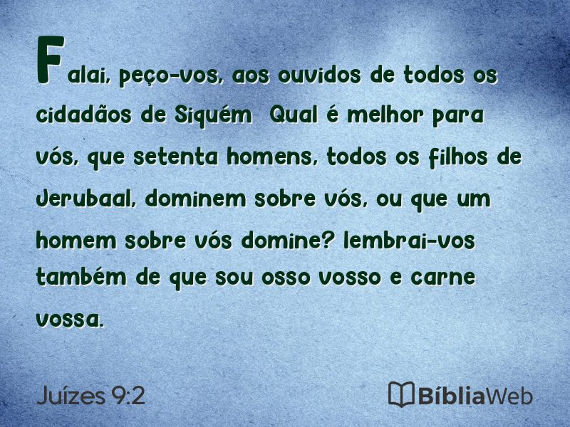 Juízes 9:2 em imagem para compartilhar