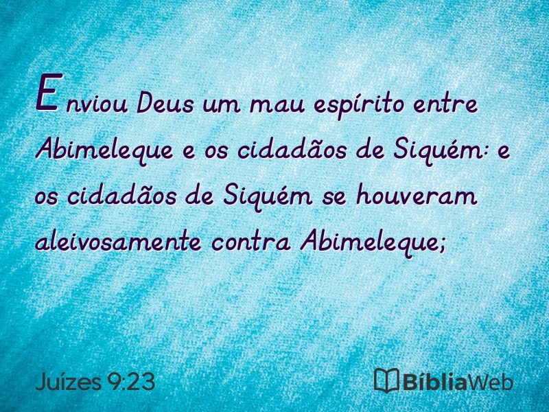 Juízes 9:23 em imagem para compartilhar