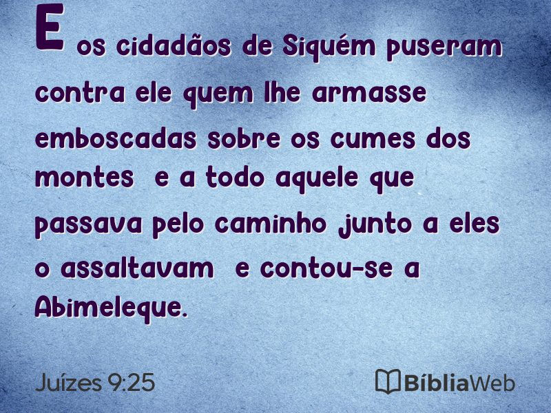 Juízes 9:25 em imagem para compartilhar