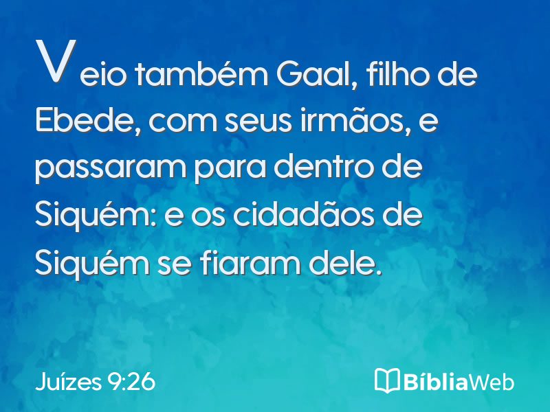Juízes 9:26 em imagem para compartilhar