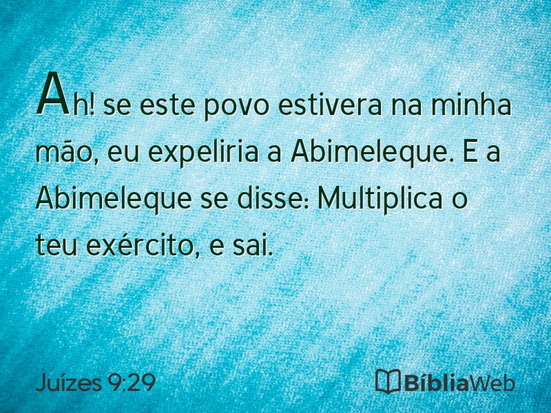 Juízes 9:29 em imagem para compartilhar