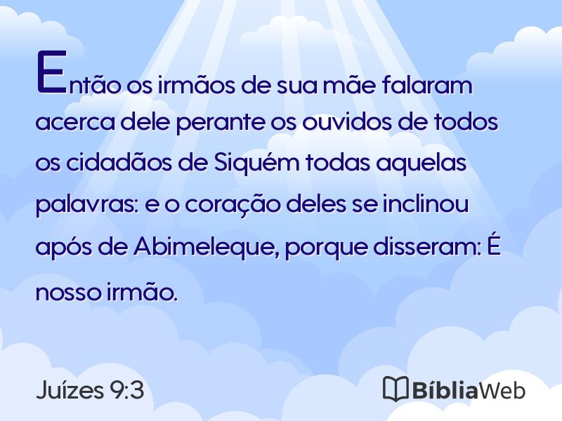 Juízes 9:3 em imagem para compartilhar