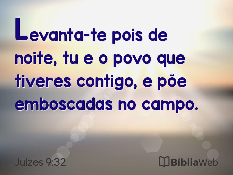 Juízes 9:32 em imagem para compartilhar