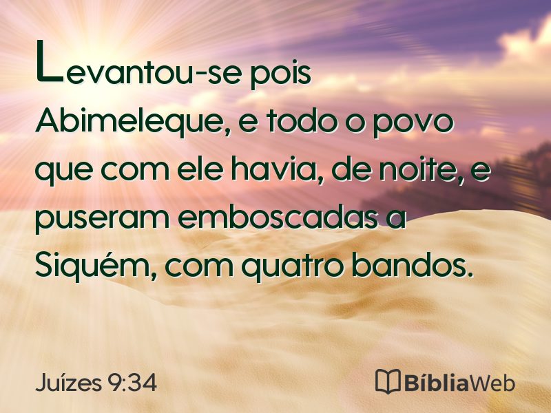 Juízes 9:34 em imagem para compartilhar