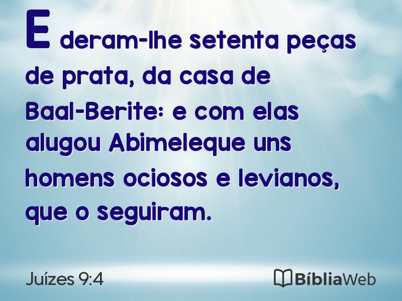 Juízes 9:4 em imagem para compartilhar