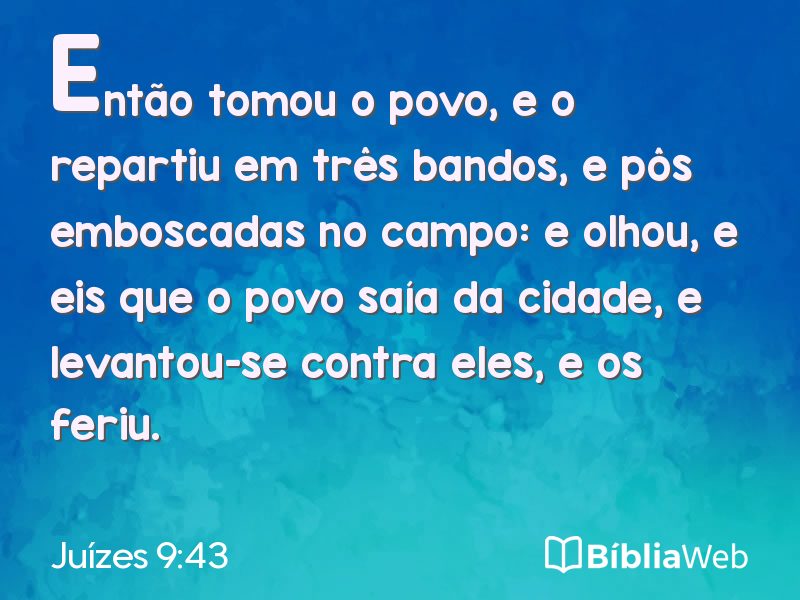 Juízes 9:43 em imagem para compartilhar