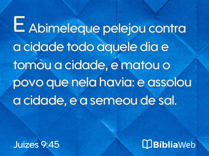 Juízes 9:45 em imagem para compartilhar