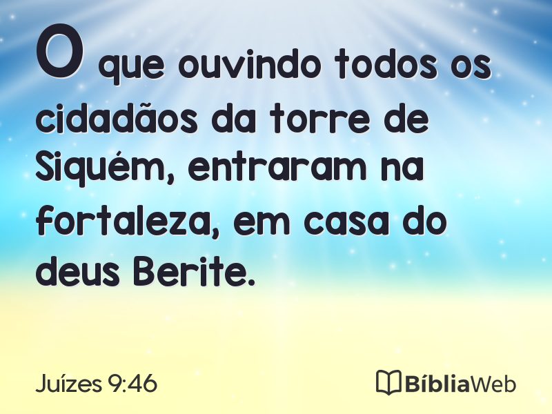Juízes 9:46 em imagem para compartilhar