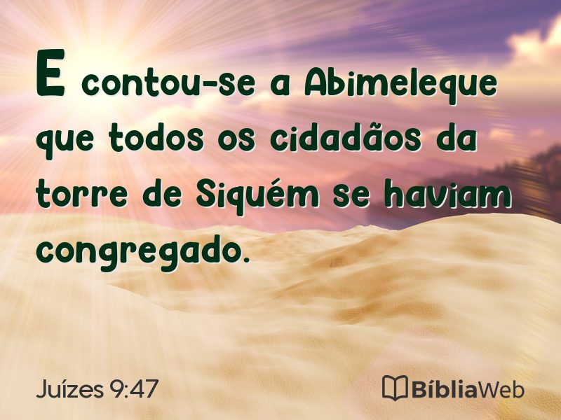 Juízes 9:47 em imagem para compartilhar
