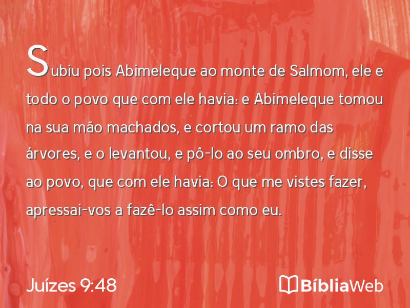 Juízes 9:48 em imagem para compartilhar