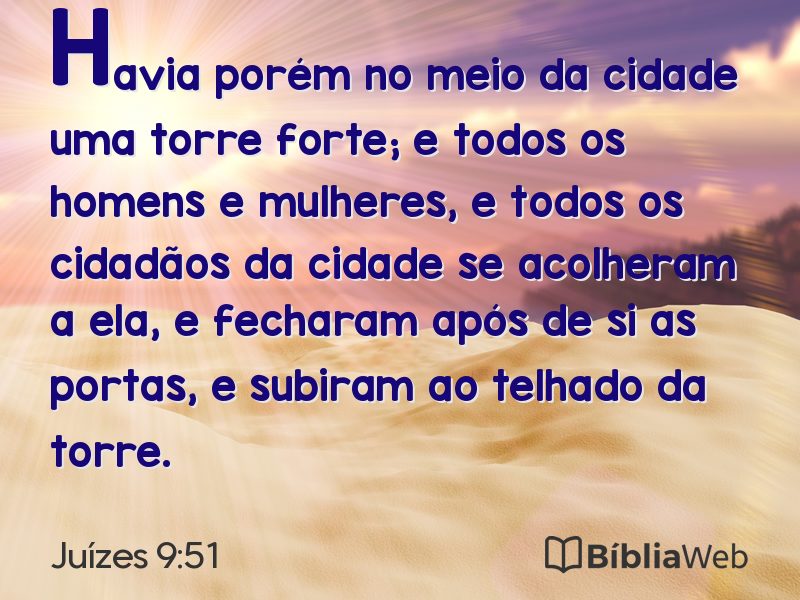 Juízes 9:51 em imagem para compartilhar