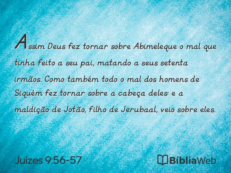 Juízes 9:56-57 em imagem para compartilhar