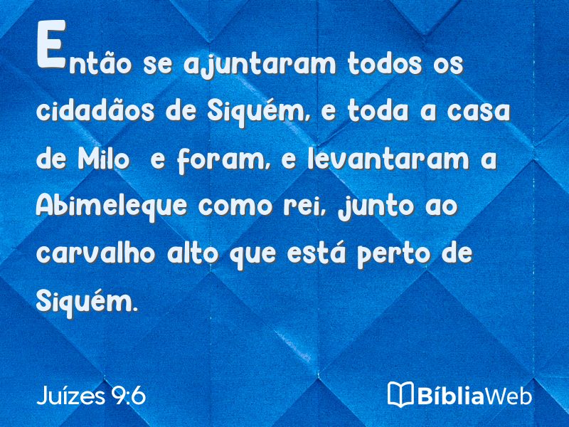 Juízes 9:6 em imagem para compartilhar